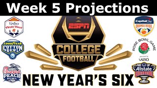 College Football 2023 New Year Six Bowl Projections Week 5 [upl. by Eido814]