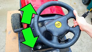 Loose Steering  Rider Mower FIX AYPCraftsmanHusqvarna [upl. by Neffets64]