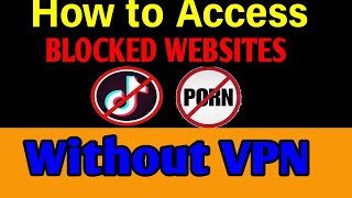 How To Access BLOCKED WEBSITE without VPN  Unblock करे Block websites [upl. by Ahsytal]