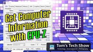 Get Computer Info with CPU Z [upl. by Yedorb]