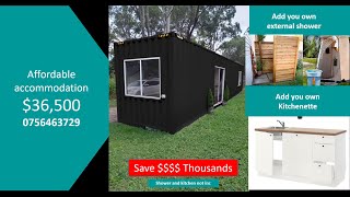 Granny flats  Container Homes  SALE  Affordable Qld NSW [upl. by Linders]