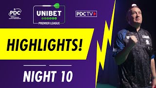 Premier League Darts Highlights  Night 10 [upl. by Nelloc]