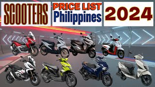 Scooters price list in Philippines 2024 [upl. by Eak]