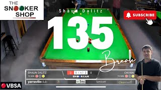 Shaun Dalitz 135 break at Yarraville Club [upl. by Decamp747]