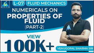 Fluid Mechanics  Module 1  Numericals on Properties of Fluid  Part 2 Lecture 7 [upl. by Brandy]