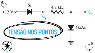 Circuito com diodos  Resolução de Exercício EA1 [upl. by Rosario]