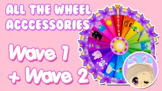 ALL of the WHEEL ACCESSORIES WAVE 1  WAVE 2 In ROYALE HIGH Roblox [upl. by Ydissac]