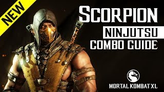 Mortal Kombat X SCORPION Ninjutsu Combo Guide [upl. by Wohlert705]