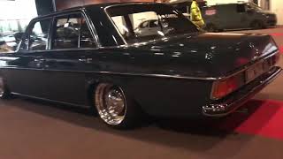 Mercedes Benz 1973 W114 on air with custom split rims shadymerc bobza78 [upl. by Ketchan681]