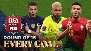 2022 FIFA World Cup Every goal from the Round of 16  FOX Soccer [upl. by Gaylene878]