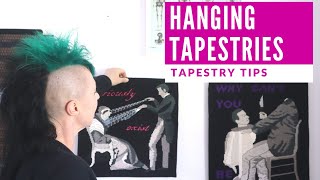 🕸 TAPESTRY TIPS 🕸 How to finish and hang tapestries [upl. by Ahsiam]