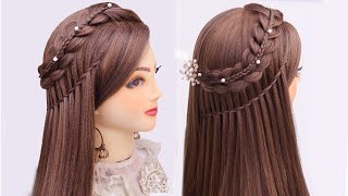 New amazing hairstyle  easy front hairstyle  hairstyle open hairs  hairstyle for party [upl. by Lust703]