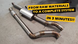 Building a custom Stainless Exhaust system in 3 minutes [upl. by Htenek]