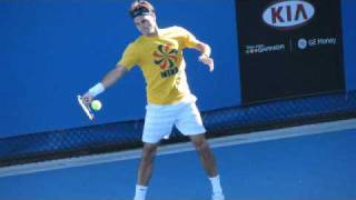 Roger Federer Practicing at the 2009 Australian Open [upl. by Cerveny]