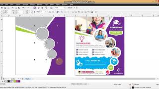 How to Make School Flyer Design Using Coreldraw  Ahsan Sabri [upl. by Sualk]