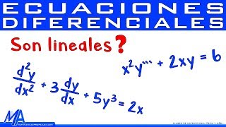 Ecuaciones diferenciales lineales  no lineales [upl. by Eseela]