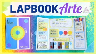 Como hacer una LAPBOOK de ARTE  ARTÍSTICAS  El color [upl. by Nagrom]