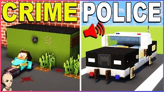 Minecraft 10 Police Build Hacks and Ideas [upl. by Nidnal46]