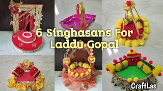 6 Diy Laddu Gopal BedSinghasan Making Ideas  CraftLas [upl. by Mukund813]