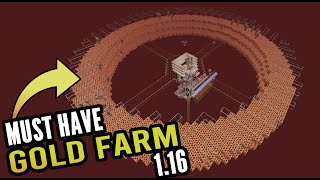 Minecraft Gold Farm How to make a Gold Farm in Minecraft 116 Nether Update [upl. by Helm]