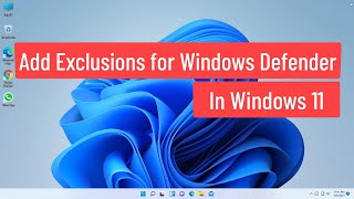 Add Exclusions for Windows Defender in Windows 11 [upl. by Verdi]