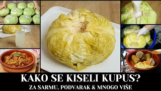 KAKO SE KISELI KUPUS ZA SARMU PODVARAK I MNOGO VIŠE HOW TO MAKE SAUERKRAUT AT HOME [upl. by Nuj]