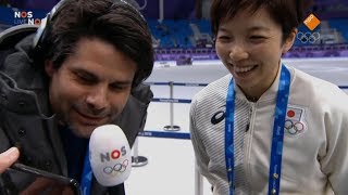 オランダ語を喋る小平奈緒選手 Nao Kodaira speaking Dutch 2018 Winter Olympics [upl. by Ahsenor]