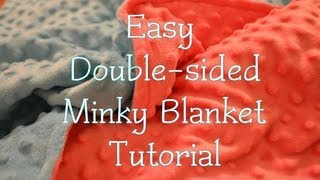 Easy Doublesided Minky Blanket Tutorial [upl. by Bettye288]