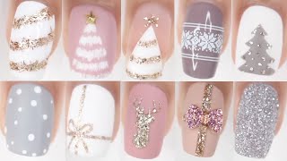 50 CHRISTMAS NAIL IDEAS  HUGE Christmas nail art compilation [upl. by Fugere]