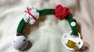 Schnullerkette  Nuckelkette für Babys by BerlinCrochet [upl. by Erehc]