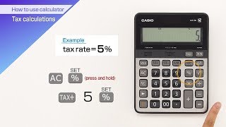 CASIO【How to use calculator Tax calculations】 [upl. by Ymmot]