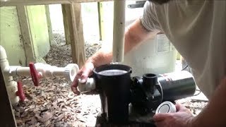 replacing a hayward above ground pool pump [upl. by Ynahpets]