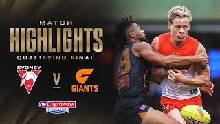 Sydney Swans v GWS Giants Highlights  Qualifying Final 2024  AFL [upl. by Goldenberg]