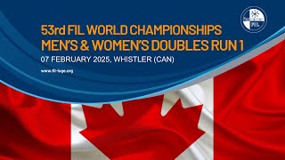 🔴 Mens amp Womens Doubles Run 1  53rd FIL Luge World Championships in WHISTLER CANADA 🇨🇦 [upl. by Narmi]