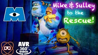 5k 360 Disneyland California Monsters Inc Ride  Full 360° POV [upl. by Teressa]