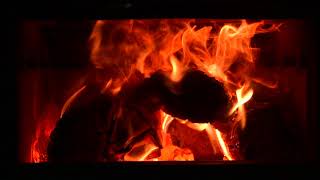 Wood stove burning – Baffle Closeup [upl. by Jarus]