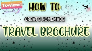 HOW to create Homemade TRAVEL BROCHURE using A4 easy tutorial [upl. by Treve]