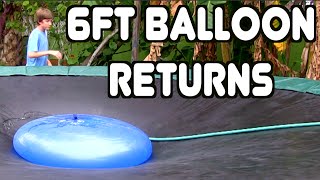 Giant 6ft Water Balloon On Trampoline  JOOGSQUAD PPJT [upl. by Lory]