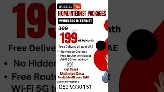 Home internet connection available for All over UAE contact with me 0529330151 myconnect [upl. by Nywled596]