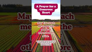 A Prayer for Generosity  Prayering for a Heart to Bless Others prayer jesus shorts devotional [upl. by Anoit]