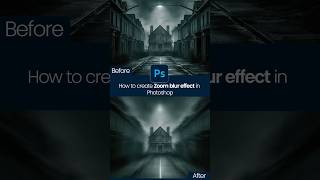 How to create zoom blur effect in photoshop photoshoptutorial photoshop shorts tutorial [upl. by Alvy869]