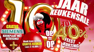 10 jaar Keukensale tot 40 Korting  Gratis kookplaat met afzuiging [upl. by Martina]