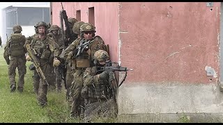 German Army Fallschirmjäger Paratroopers Storm Village During Urban Combat Training [upl. by Enilekcaj218]