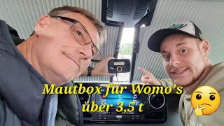 Maut über 35 t 🚐 Selten o nicht mehr an Mautstationen warten🤔Die Mautbox für Wohnmobil über 35t [upl. by Ahsinik]