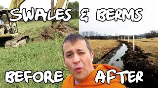 Digging Swales and Berms in a Permaculture Orchard [upl. by Wilburn247]