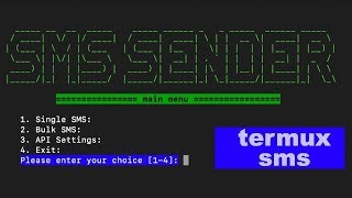 Termux Sending SMS using API for free [upl. by Ettennad]