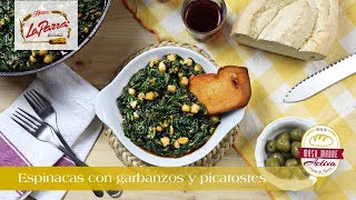 ESPINACAS CON GARBANZOS Y PICATOSTES [upl. by Noiram]