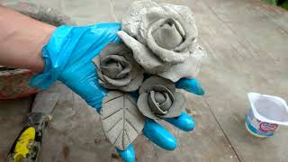 Flower vase making  Cement craft ideas [upl. by Hcir]