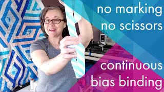 ULTIMATE Continuous Bias Binding Tutorial  only 2 seams and a rotary cutter [upl. by Maisel]