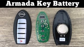 How To Change 2017  2020 Nissan Armada Remote Key Fob Battery  Remove Replace Replacement Tutorial [upl. by Rehpotsirhc]